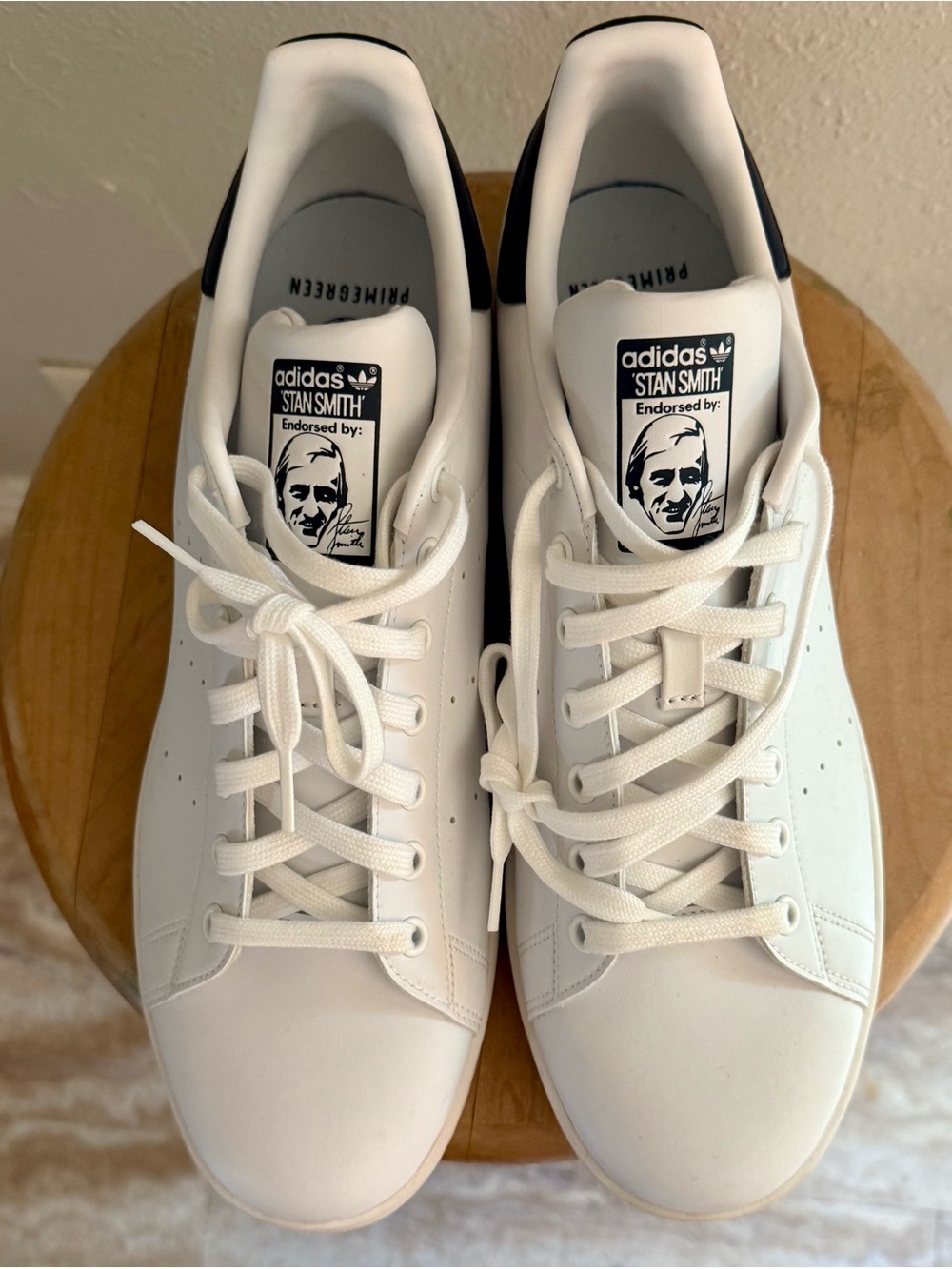 Adidas Stan Smith sneaker, White and Navy NWT men’s size 12